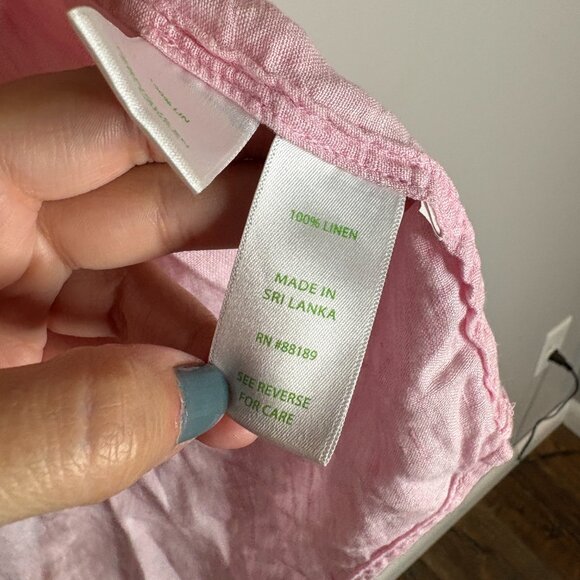 Lilly Pulitzer Sea View 100% Linen Button Down Shirt in Urchin Pink - Picture 5 of 6